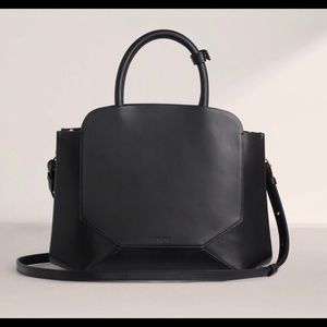 Aritzia Auxiliary Bega Black Leather Purse + Strap
